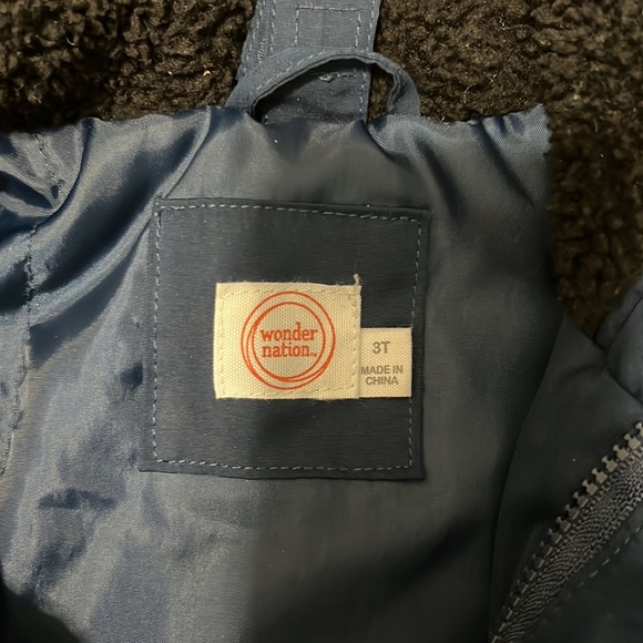 Wonder nation coat jacket 3T boys navy blue used - Picture 3 of 6